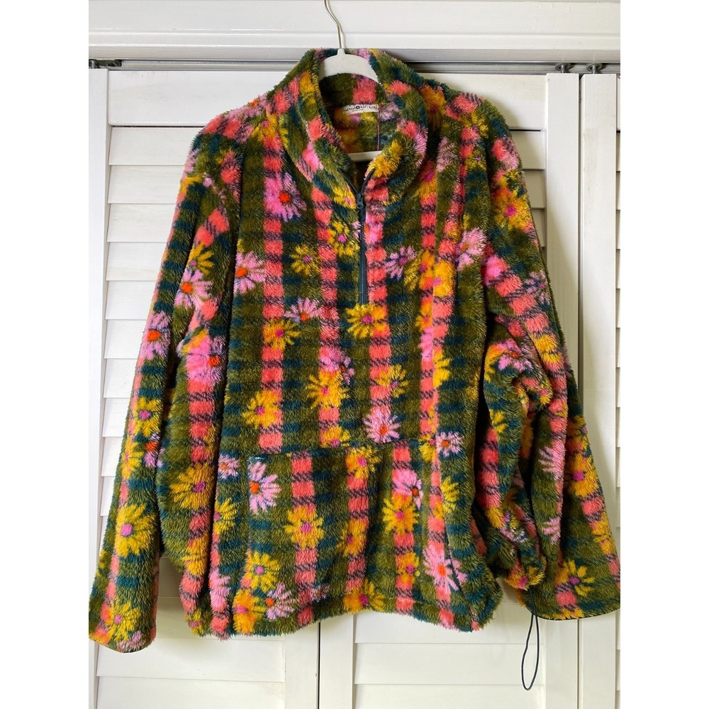 NEW Natural Life Sherpa Boho Coziest Quarter Zip Pullover, Outdoor FUN | L/XL